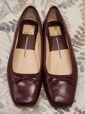 Dolce Vita Women's Burgundy Leather Ballet Flats